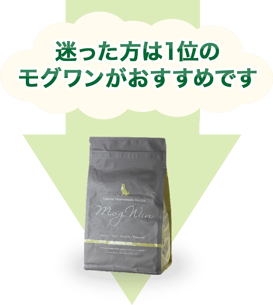 迷った方は1位のモグワンがおすすめです