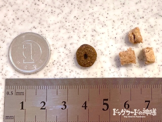 PERORI（馬肉）の粒の大きさ