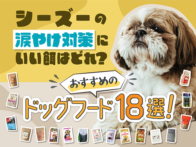 シーズーの涙やけにおすすめのドッグフード記事のサムネイル