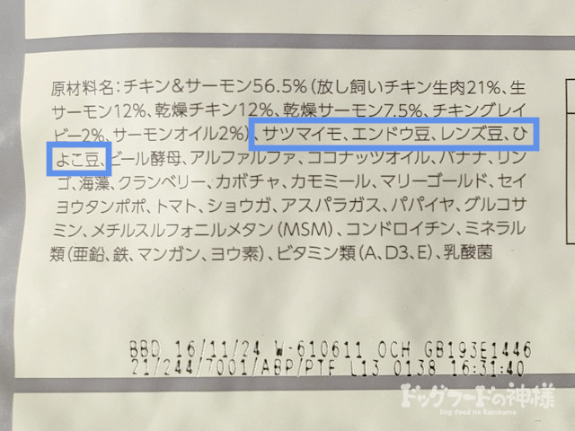 豆類の表記