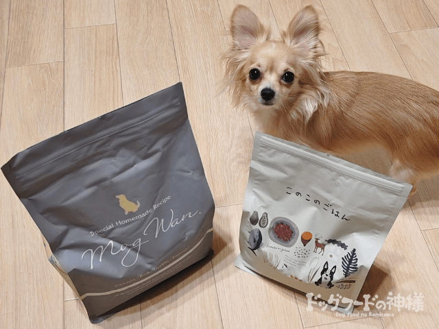 モグワン　このこのごはん　パッケージと愛犬 (2)
